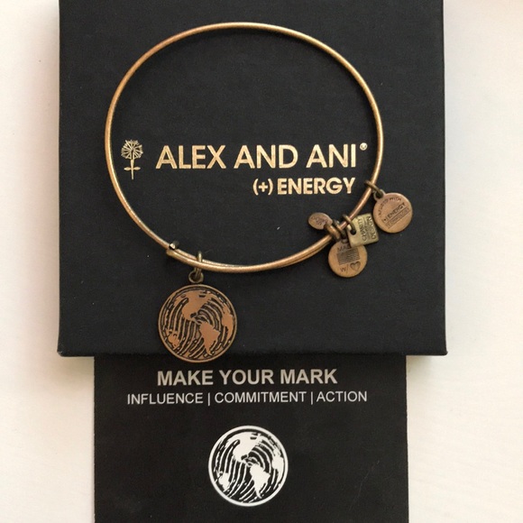 Alex and Ani make your mark world charm bracelet - Picture 1 of 2